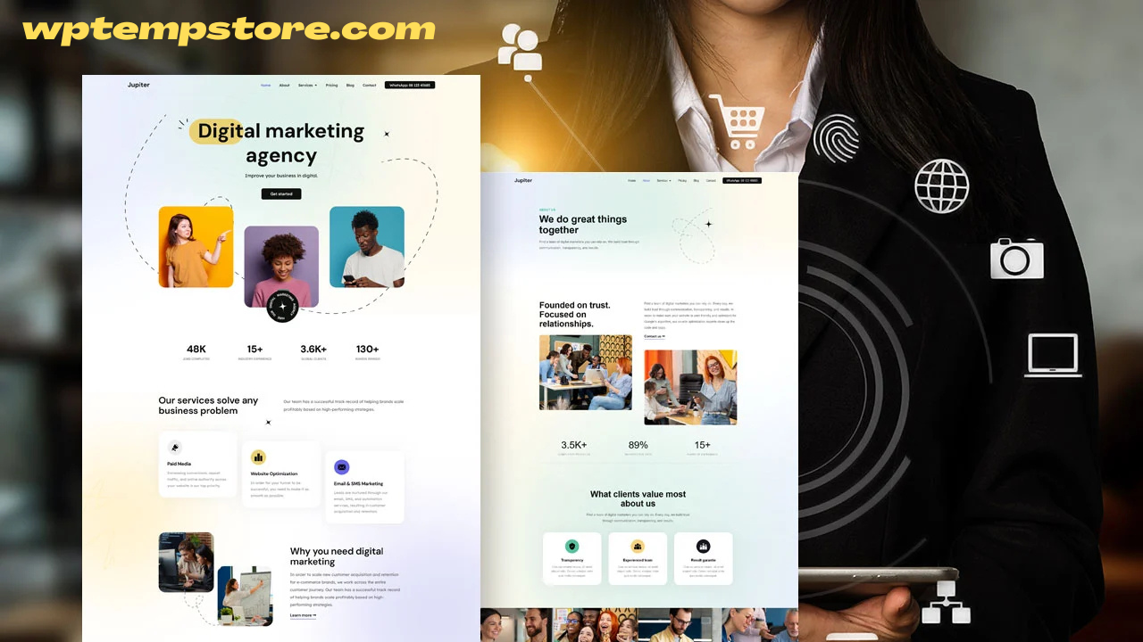 Jupiter – Digital Marketing Agency Elementor Template Kit