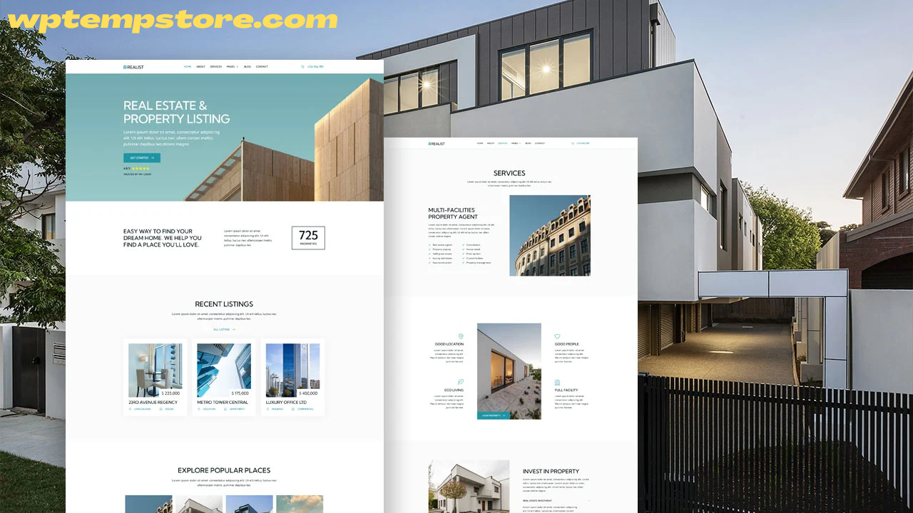 Realist – Real Estate & Property Listing Elementor Template Kit